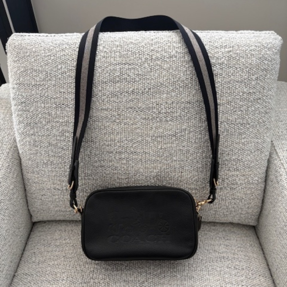 Coach Jes Leather Crossbody Bag with Gold Accents